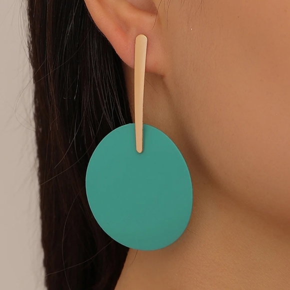 Round Drop Earrings, Jewelry, Fashion Earrings, Women Earrings - Picture 1 of 2